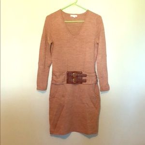 Tan knit dress, size small